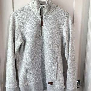L.L.Bean ladies gray quarter zip. Size small.